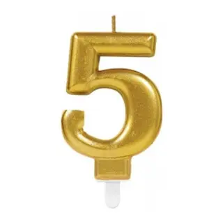 5 Rakam Mum Gold Renk
