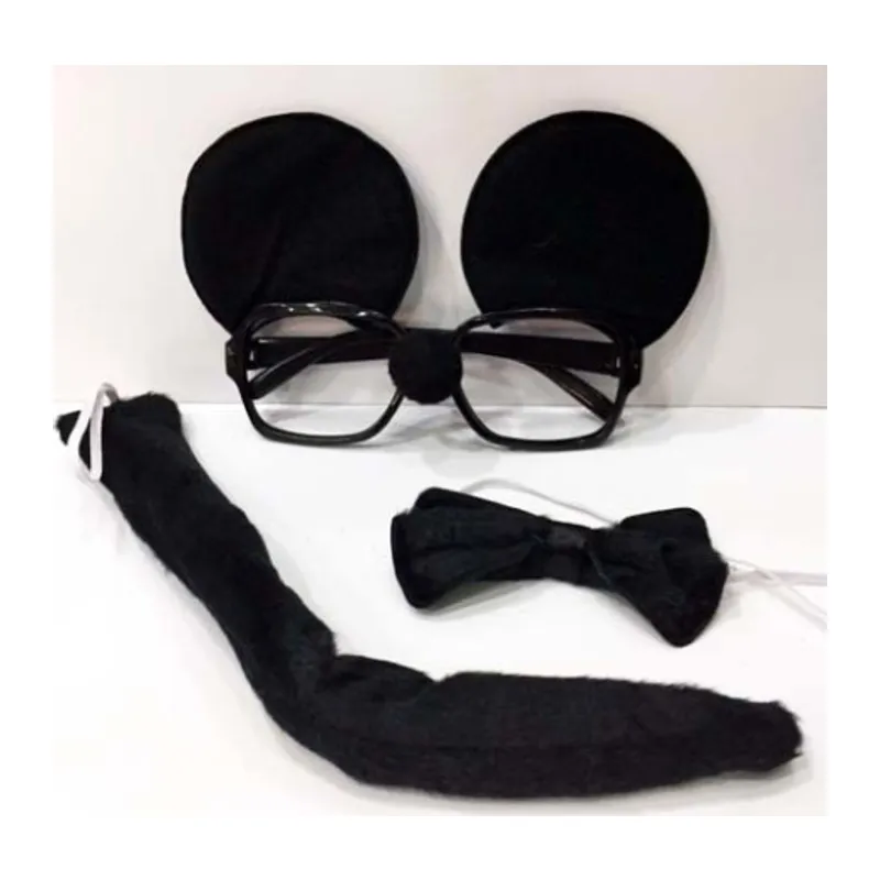 Mickey Mouse Gözlüğü Papyonu Kuyruğu Seti