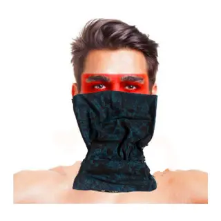 Baf Bandana Çoklu Kafatası Mavi Siyah Maske