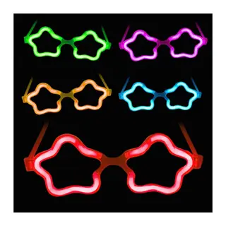12 Adet Yıldız Glow Gözlük – Glow Partisi ve Etkinlik İçin