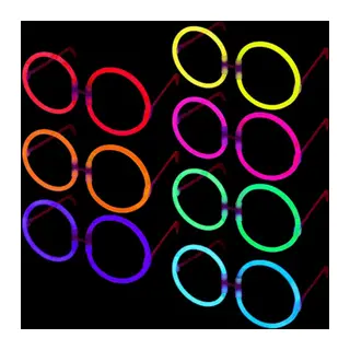 Glow Yuvarlak Gözlük - Glow Partisi Gözlükleri - Glow Gözlük 12 Adet