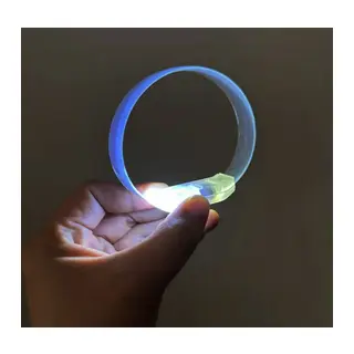 3 Modlu Pilli LED Işıklı Esnek Parti Bilekliği Beyaz