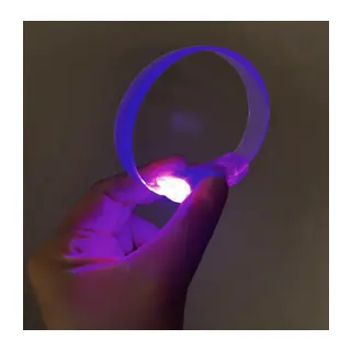 3 Modlu Pilli LED Işıklı Esnek Parti Bilekliği Mor