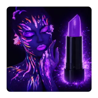 UV Neon Mor Ruj – Karanlıkta Parlayan Makyaj Boyası