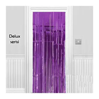 Işıltılı Duvar ve Kapı Perdesi Mor Renk 90x200 cm
