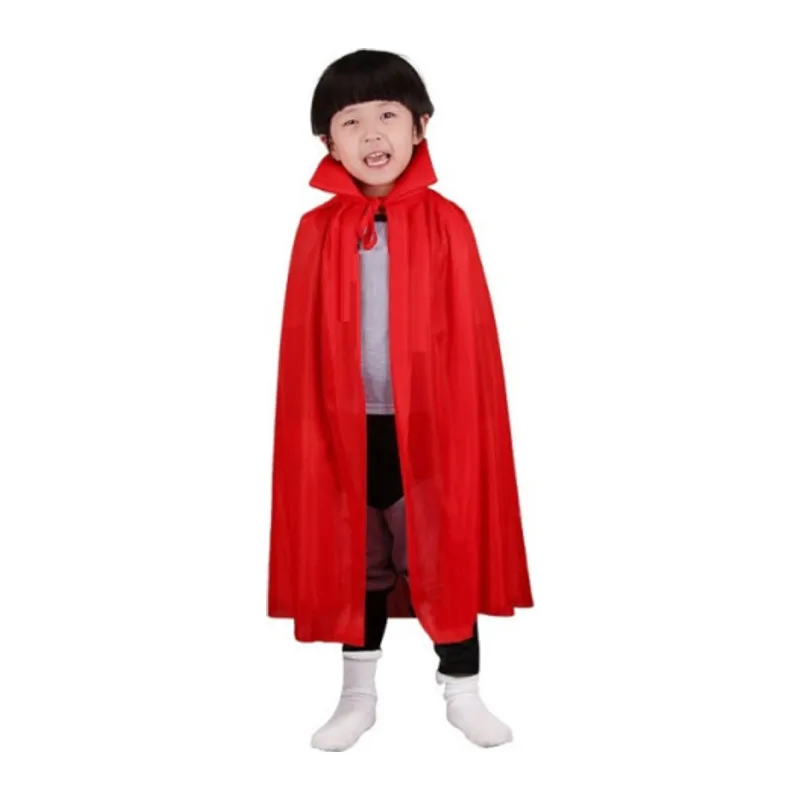 Kırmızı Renk Yakalı Pelerin Çocuk Boy 90 cm