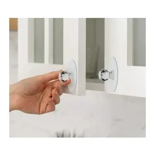 Büyük Boy Çok Amaçlı Yapışkan Kristal Tutacak Kulp 4 Adet