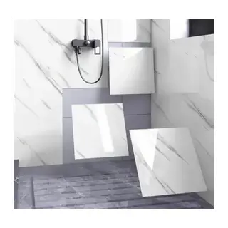 6 Adet Yapışkanlı Beyaz Mermer Desenli Sticker 30x30 cm