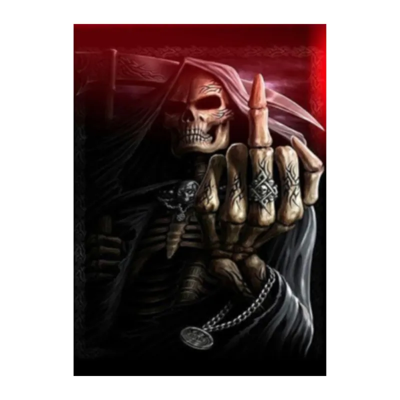 3 Boyutlu Resim 3 Farklı Resim Değişenli Halloween İskelet Tablosu 30x40 cm