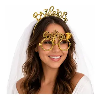 Bride To Be Gold Taç ve Parti Gözlüğü Seti
