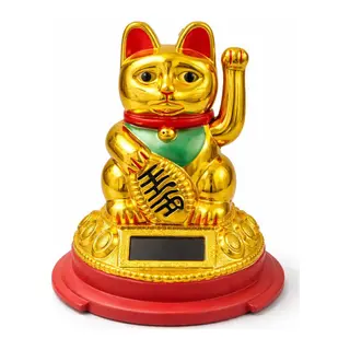 Güneş Enerjili Pati Salayan Şans Kedisi (Maneki Neko)