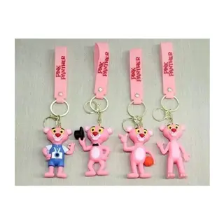 Pembe Panter Silikon Anahtarlık