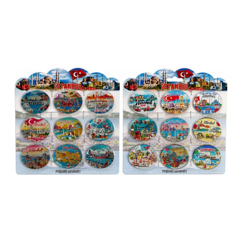 İstanbul Temalı Silikon Buzdolapı Süsü Magnet 9'Lu Set