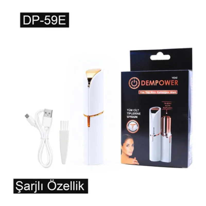 DEMPOWER ŞARJLI YÜZ TÜY ALICI EPİLASYON ALETİ FLAWLES KISA