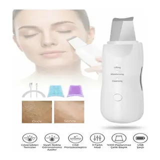 ULTRASONIC SİYAH NOKTA AKNE SPATULA ŞARJLI CİLT TEMİZLEYİCİ
