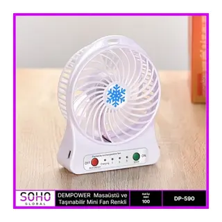 MASAÜSTÜ TAŞINABİLİR 3 KADEMELİ FAN