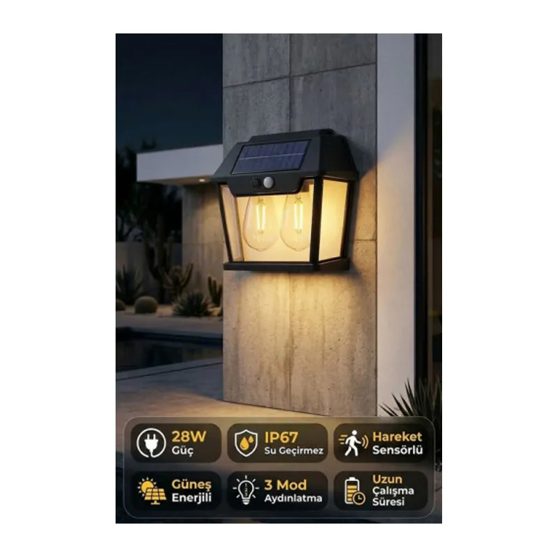 Çitftli Solar Led Aydınlatma Lambası