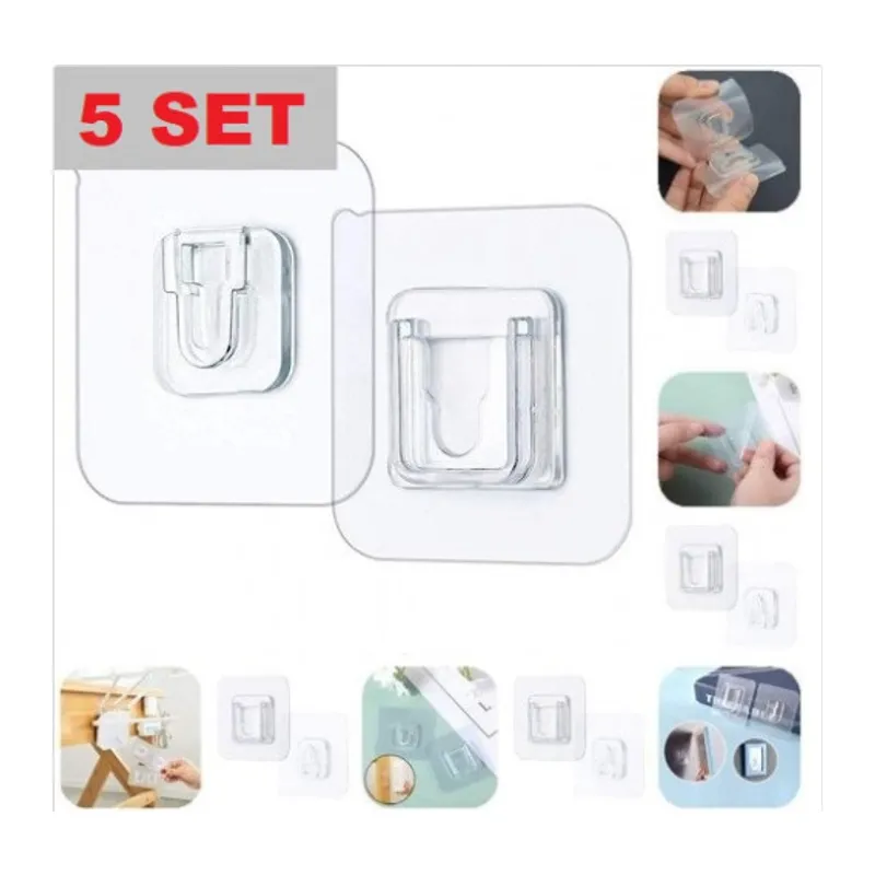 Geçmeli Klips Eşya Sabitleme Askısı 5 SET