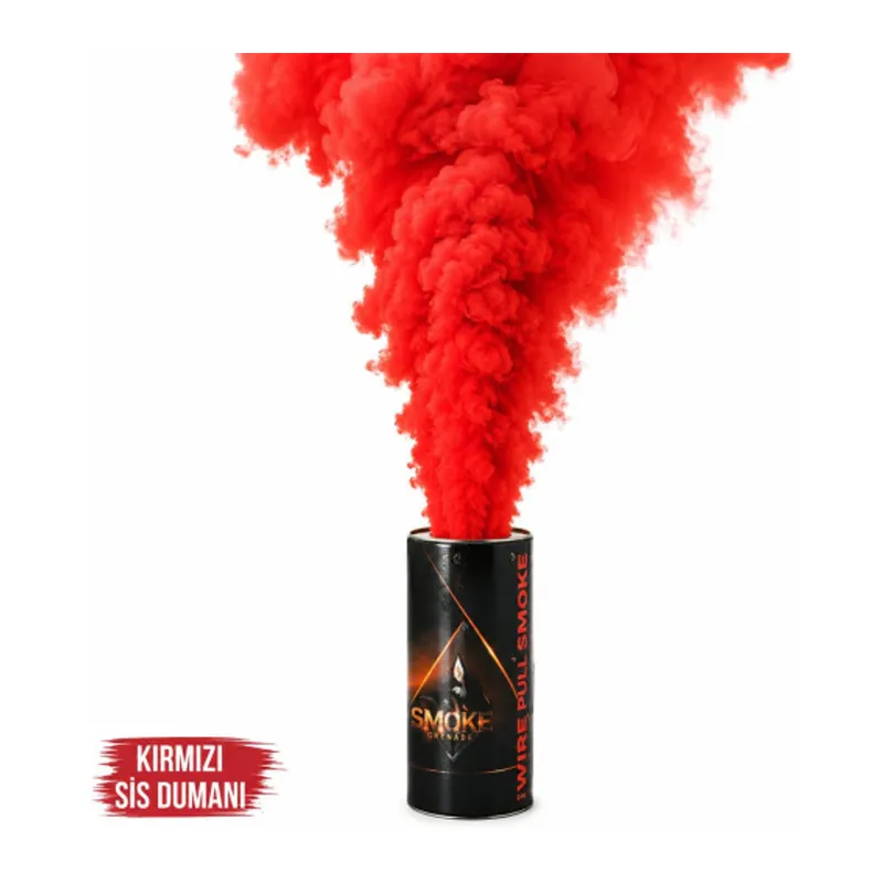 Kırmızı Renk Sis Bombası Kırmızı Duman 1 Adet
