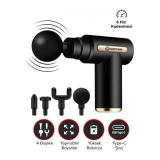 Mini 4 Başlıklı Masaj Tabancası