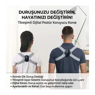 Dijital Ekran Titreşimli Dik Durma Korsesi