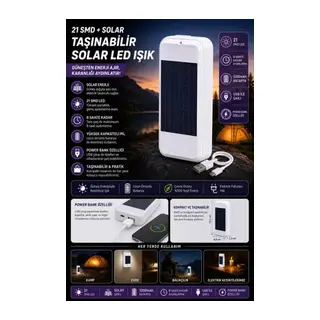 Taşınabilir Solar Led Power Bank