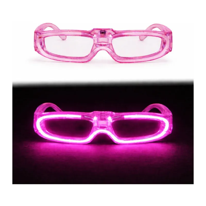 Pembe LED Işıklı Parti Gözlüğü 3 Modlu – Glow & Gece Eğlence Gözlüğü