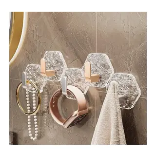 Lüks 5’li Duvar Askısı Banyo Mutfak İçin Havlu Askılık