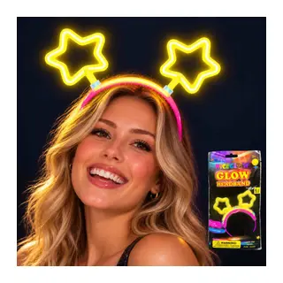 Glow Neon Işıklı Sarı Yıldız Glow Taç