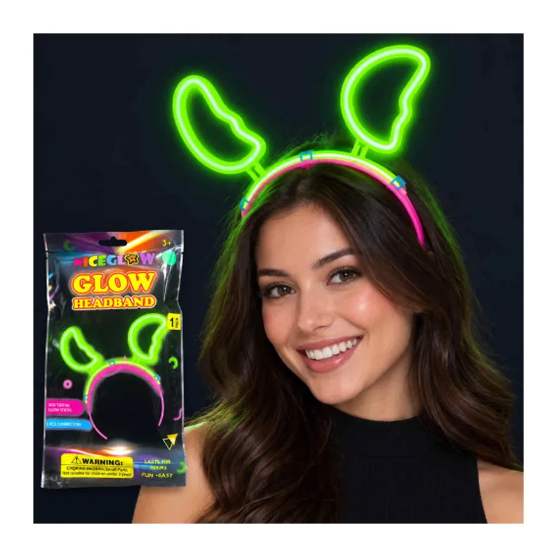 Glow Neon Işıklı Ay Şekilli Yeşil Glow Taç