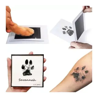 Kedi Köpek Pati İzi Fotoğraf Çerçevesi Seti
