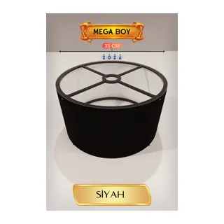 Siyah Lambader Başlığı 35 CM Mega Boy