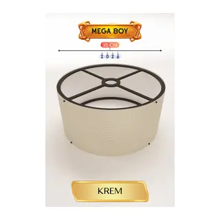 Krem Lambader Başlığı 35 CM Mega Boy