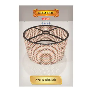 Antik Kiremit Lambader Başlığı 35 CM Mega Boy
