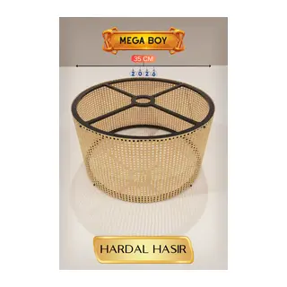 Hardal Hasır Lambader Başlığı 35 CM Mega Boy