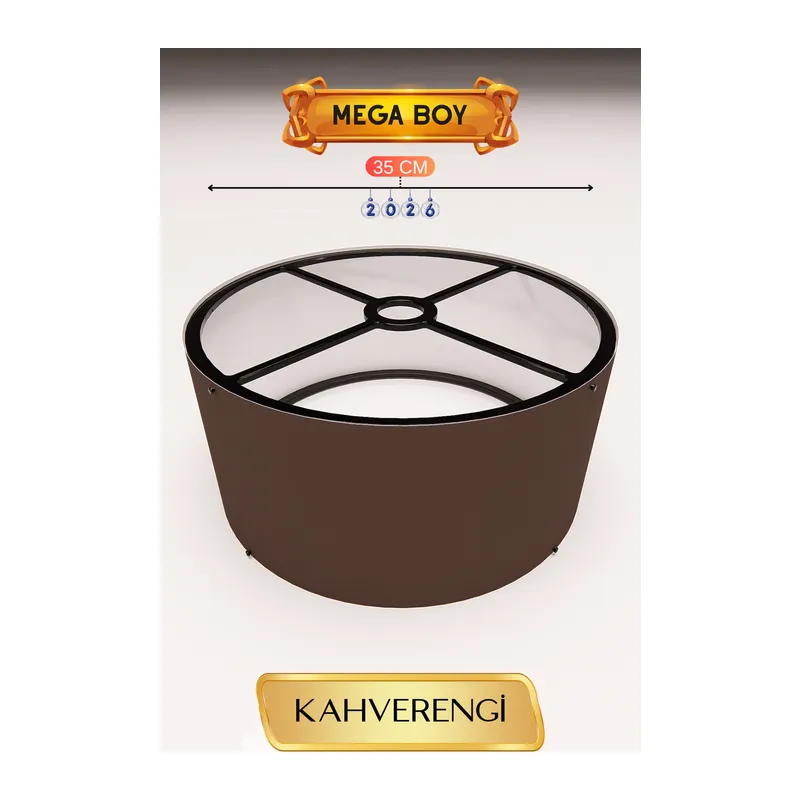 Kahverengi Lambader Başlığı 35 CM Mega Boy