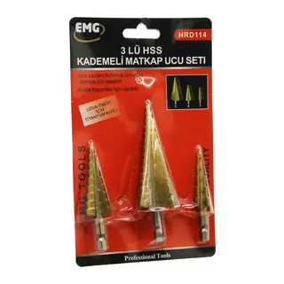 3 PARÇA HSS KADEMELİ MATKAP UCU SET (5643)