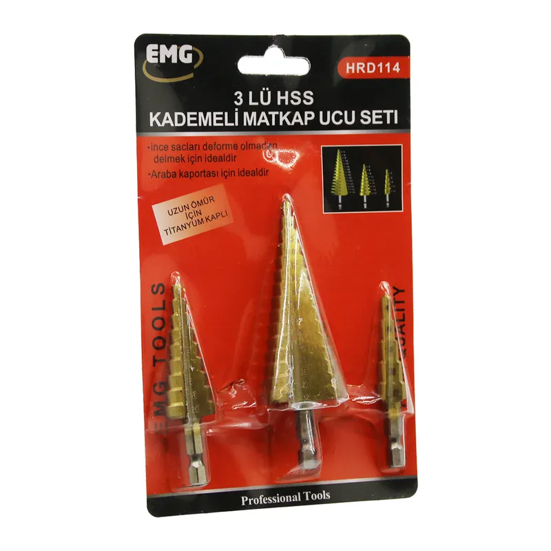 3 PARÇA HSS KADEMELİ MATKAP UCU SET (5643)