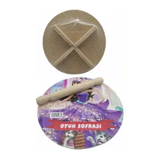 24CM RESİMLİ AHŞAP OYUN SOFRASI EKMEK TAHTA (5643)