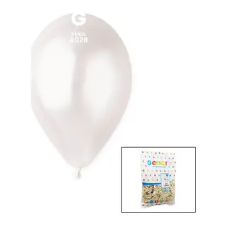 GM-110-28 METALİK - BEYAZ BALON 11'' - 28CM - 100 PARÇA (5643)