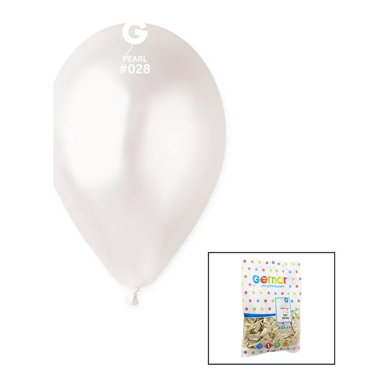 GM-110-28 METALİK - BEYAZ BALON 11'' - 28CM - 100 PARÇA (5643)