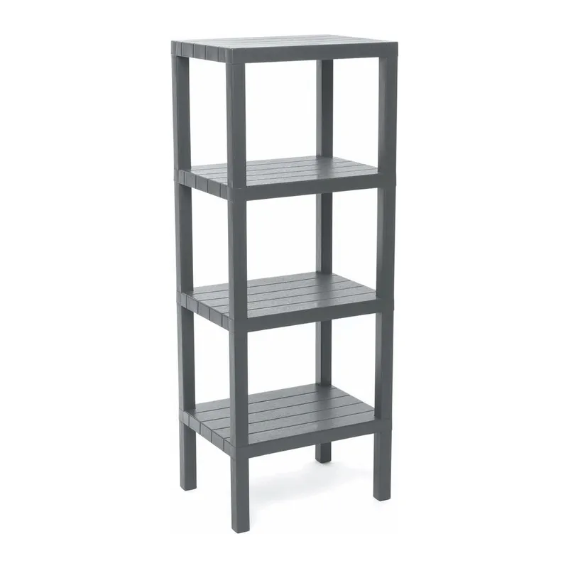 4 RAFLI GRİ MODÜLER ÜNİTE PLASTİK 38x29x100 cm (5643)