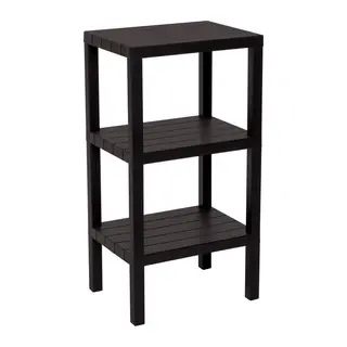 3 RAFLI SİYAH MODÜLER ÜNİTE PLASTİK 38x29x74 cm (5643)