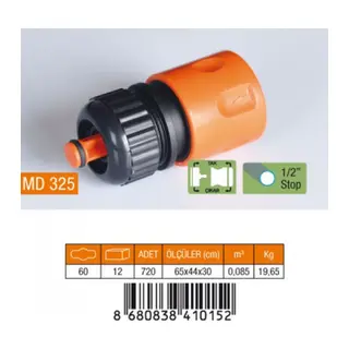 1/2 HORTUM BAĞLANTI ADAPTÖRÜ STOPLU (5643)