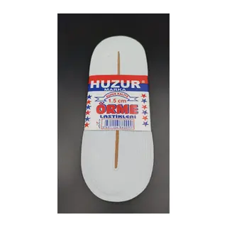 BEYAZ - 1.5CM PAÇA LASTİK YASSI GNİŞ 10MT. (5643)