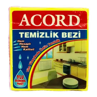 ACORD KOD-384 9 PARÇA TEMİZLİK BEZİ 35X37CM (5643)