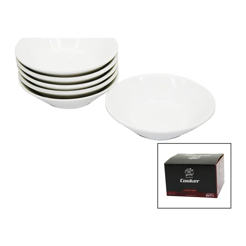 CKR-4144 6 PARÇA PORSELEN ÇAY TABAK (5643)