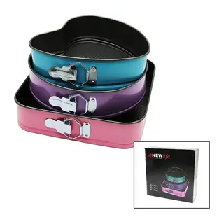 3 PARÇA SET METAL KEK KALIP KELEPÇELİ KALP - KARE - YUVARLAK (5643)