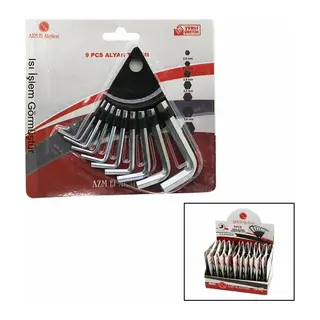 10 PARÇA KARTLI ALYAN ANAHTAR TAKIM SETİ120MM-NO-1.5-10 (5643)