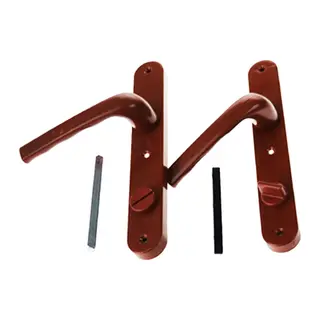 BANYO-WC - KİLİTLİ KAHVE RENGİ PVC KAPI KOLU (5643)